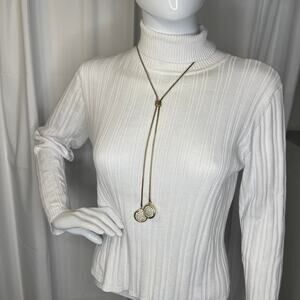 Chico's gold tone pendant necklace signed costume jewelry rhinestone bling